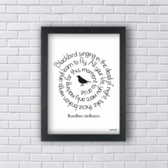 Quadro Decorativo Placa Black Bird Fly