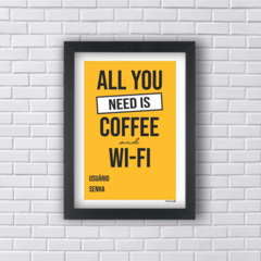 Quadro Café e senha Wi-fi