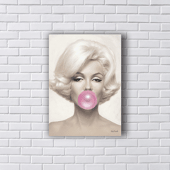 Placa Marilyn Monroe chiclete rosa