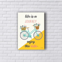 Placa Life is a journey bicicleta