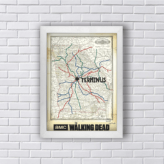 Quadro THE WALKING DEAD MAPA