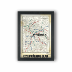 Quadro THE WALKING DEAD MAPA