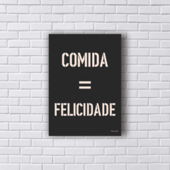 Placa COMIDA É IGUAL FELICIDADE