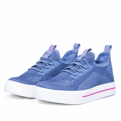 Tênis Casual Adrun Slim 10503F Azul/Rosa