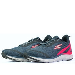 Tênis Esportivo Feminino Adrun Walk 8312F Steel