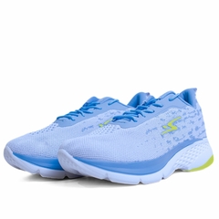 Tênis Esportivo Feminino Adrun Action Float 9901F Azul/Verde