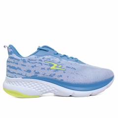 Tênis Esportivo Feminino Adrun Action Float 9901F Azul/Verde - comprar online