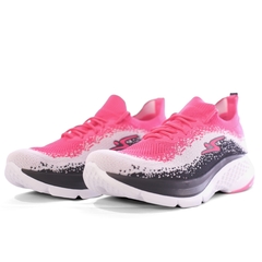 Tênis Esportivo Infantil Adrun Action Float 9904J Branco/Pink