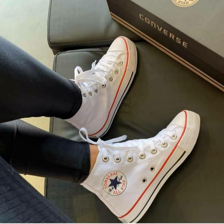 All star hotsell branco de botinha