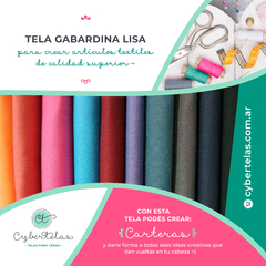 Tela Gabardina Lisa color turquesa - comprar online