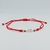 Pulsera Ajustable de Hilo Rojo con Dije Estrellas