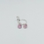 Aros Argolla con Dije Cristal Rosa 13mm - comprar online