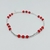 Pulsera Elastizada con Bolitas Rojas Plata 925