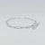 Pulsera de Eslabones con Dije Cristal con Cierre T plata 925