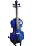Violin azul 4/4 con estuche arco resina y microfinadores - General Music