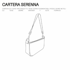 Baguette Serenna Bag I Crocco Negro - comprar online
