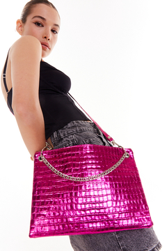 Bandolera Malibú Crocco Fucsia - tienda online