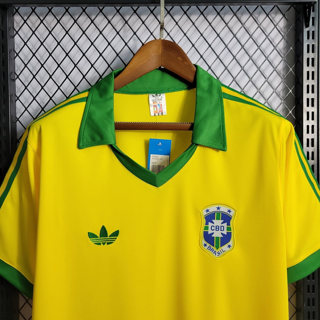 Camisa Brasil Home (1) 1979 Adidas Retrô Masculina