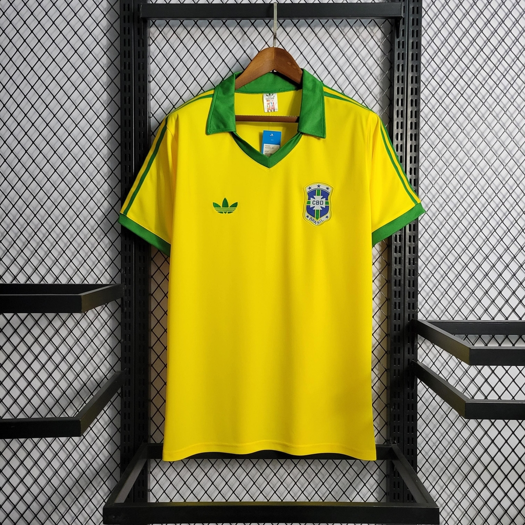 Camisa Brasil Home (1) 1979 Adidas Retrô Masculina