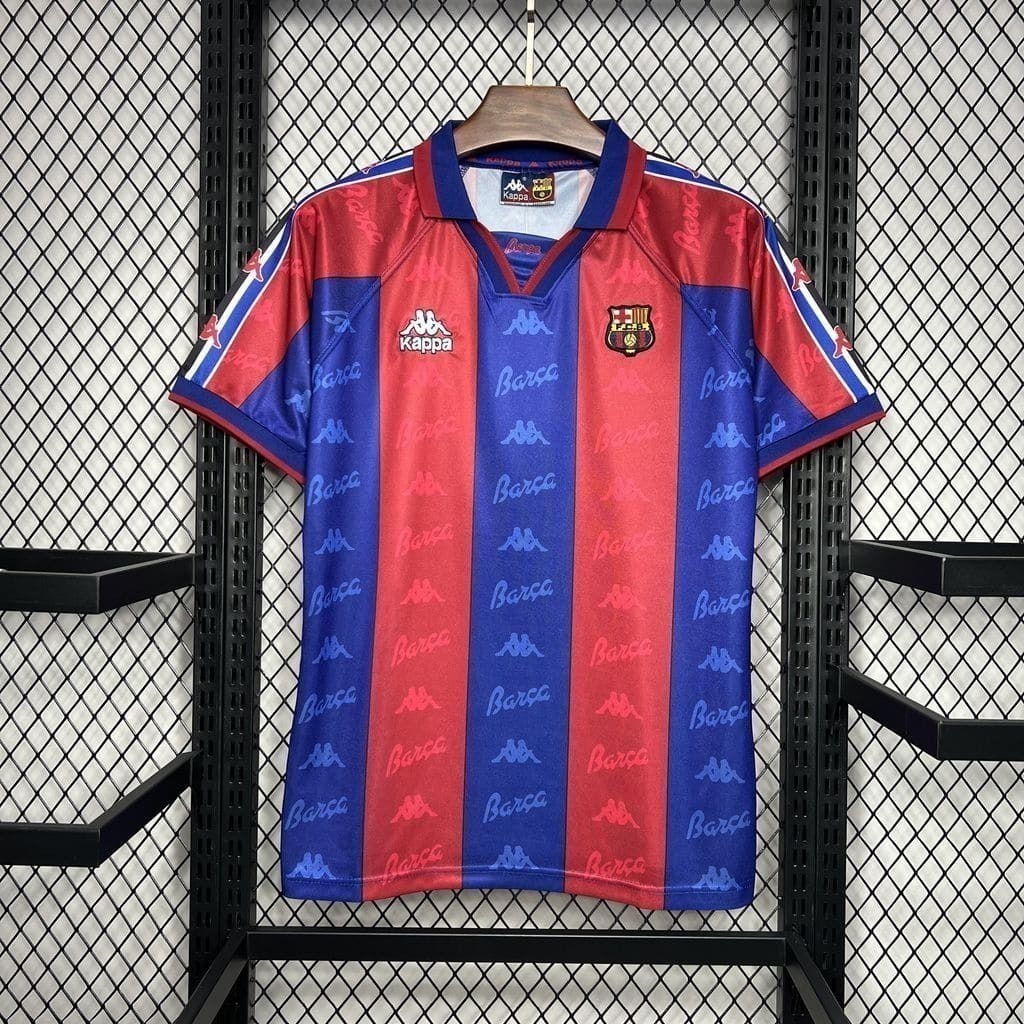 Camisa Barcelona Home 1 1995 97 Kappa Retro Masculina