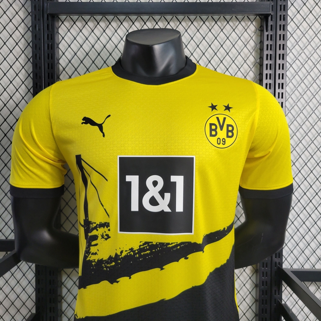 Camisa Borussia Dortmund Home 1 2023 24 Puma Jogador Masculina