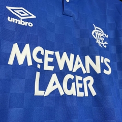 camisa-do-rangers-umbro-retrô-1987-1990-home-1-casa-titular-i-primeiro-azul-patrociníos-patrocinadores-uniforme-antiga-contemporânea-autêntica-rara-colecionadores-profissional-torcedor-torcedores-elastano-comprar-online-