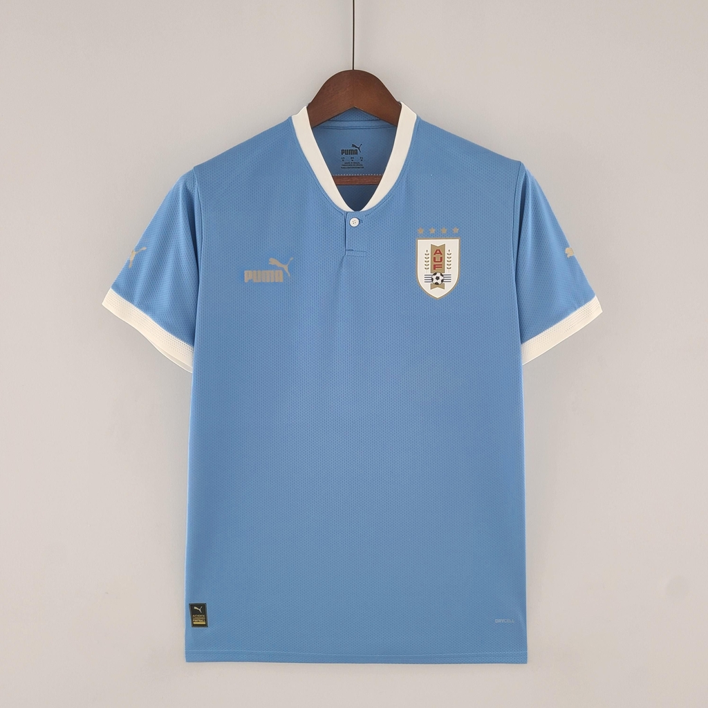 Camisa do Uruguai Home (1) 2022 Puma Torcedor Masculina Azul