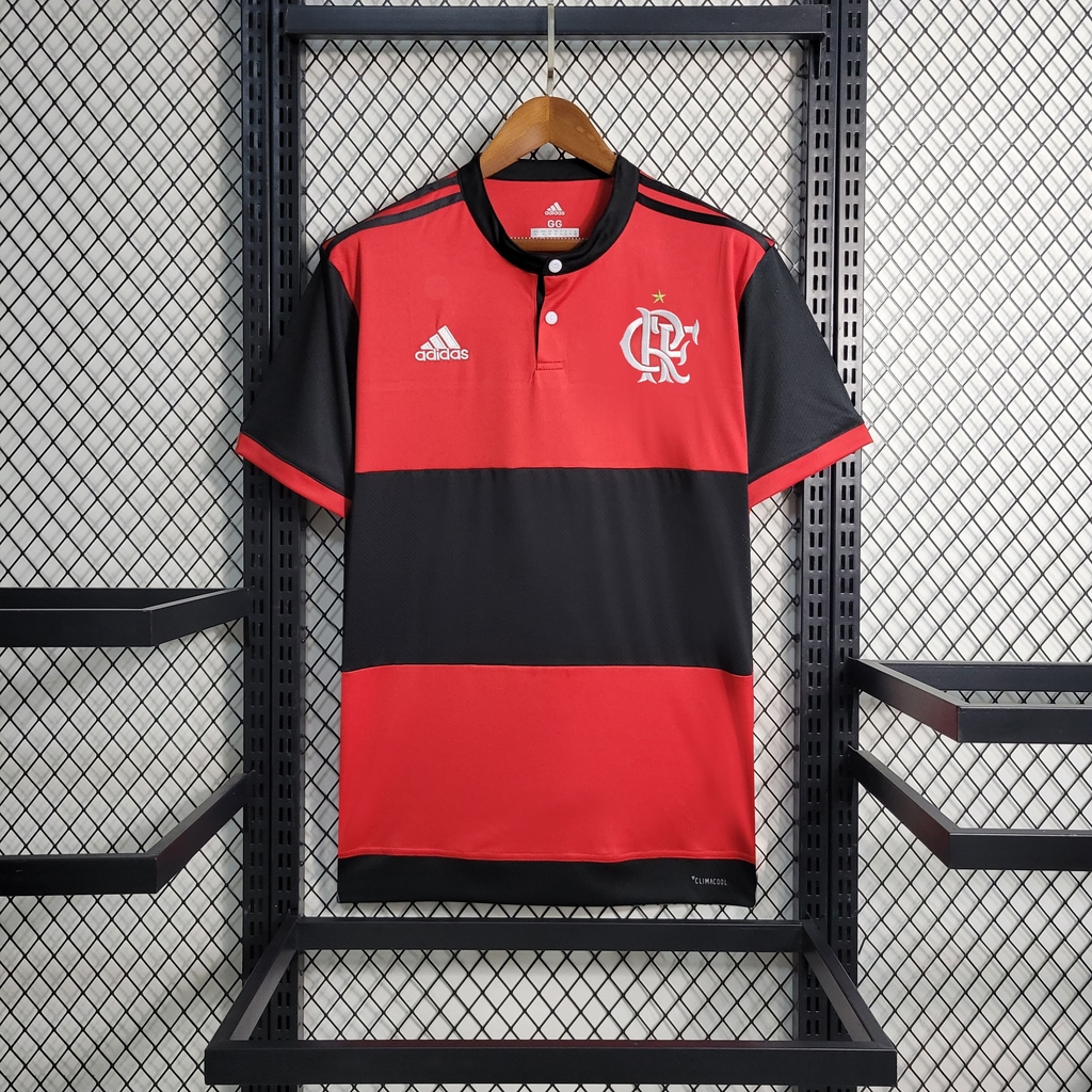 Camisa Flamengo Home (1) 2017/18 Adidas Retrô Masculina