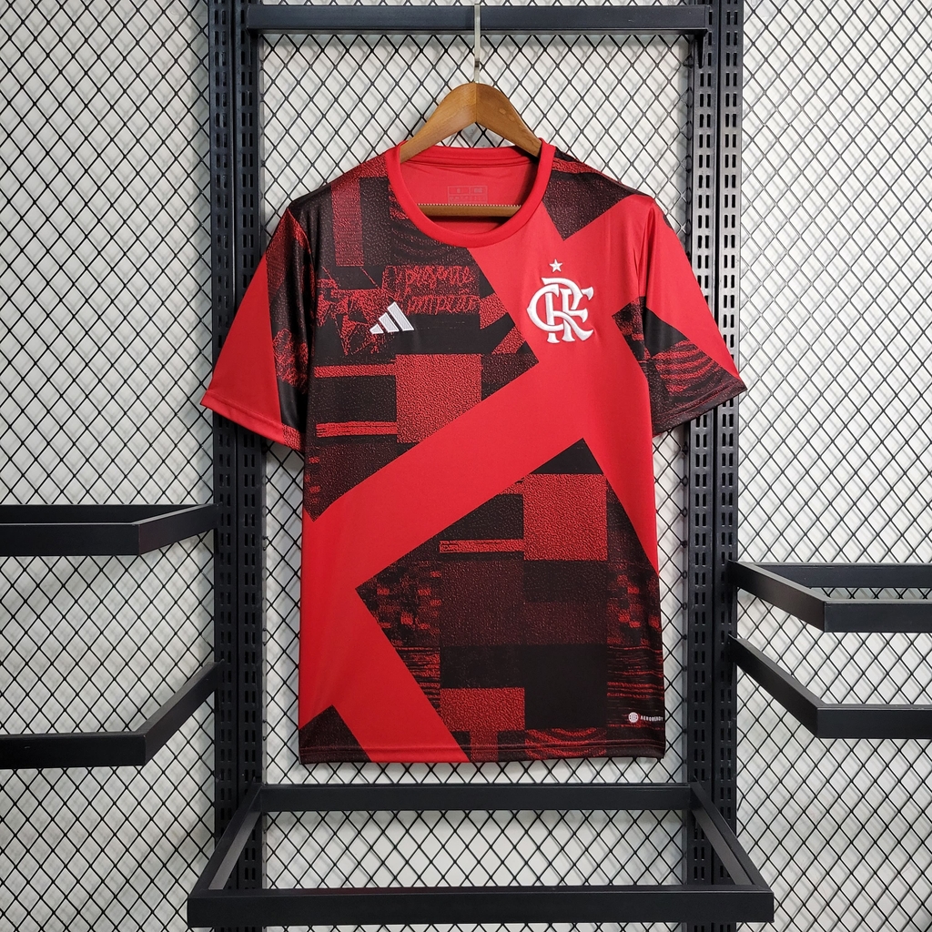 Camisa Flamengo Pré-Jogo 2023/24 Adidas Torcedor Masculina