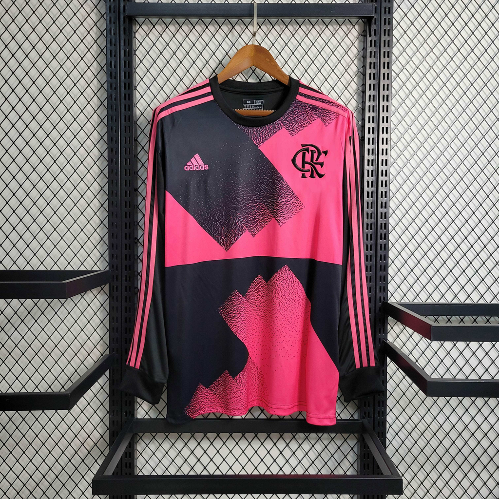 Camisa Flamengo Treino 2023/24 Adidas Manga Longa Masculina