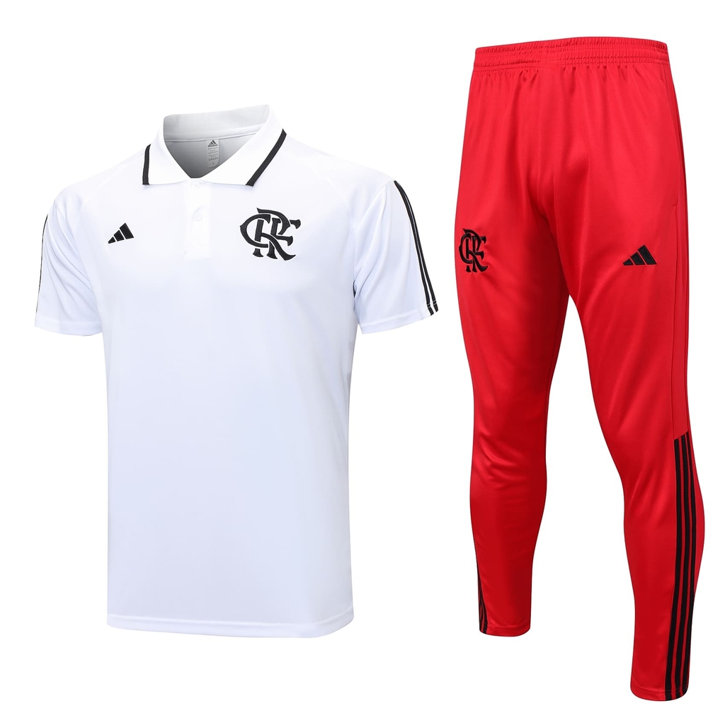 Conjunto do Flamengo Onda Modelo 2023-24 Uniforme de Futebol