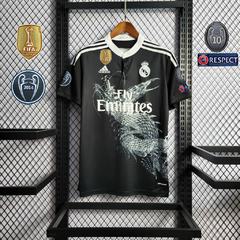 Camisa Real Madrid Third (3) "Dragão" Yamamoto 2014/15 Adidas Retrô Masculina com Patchs (PRONTA ENTREGA)