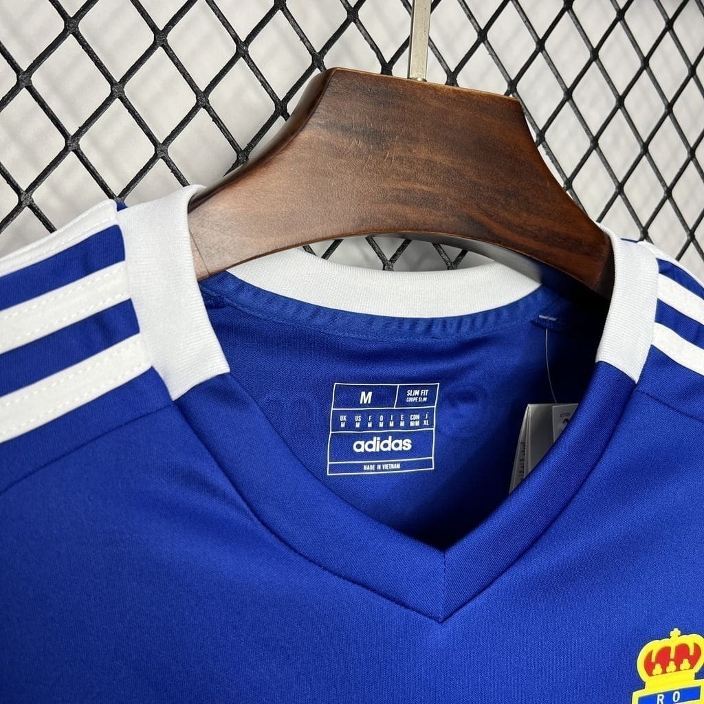 Camisa Real Oviedo Home 1 2024 25 Adidas Torcedor Masculina