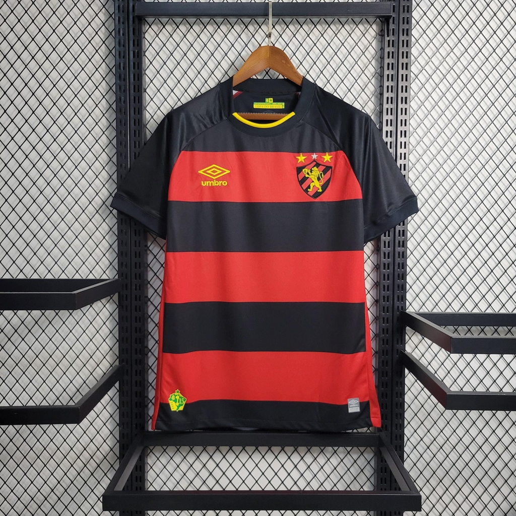 Camisa Sport Recife 2023-2024 Umbro Masculino - Vermelho+Preto