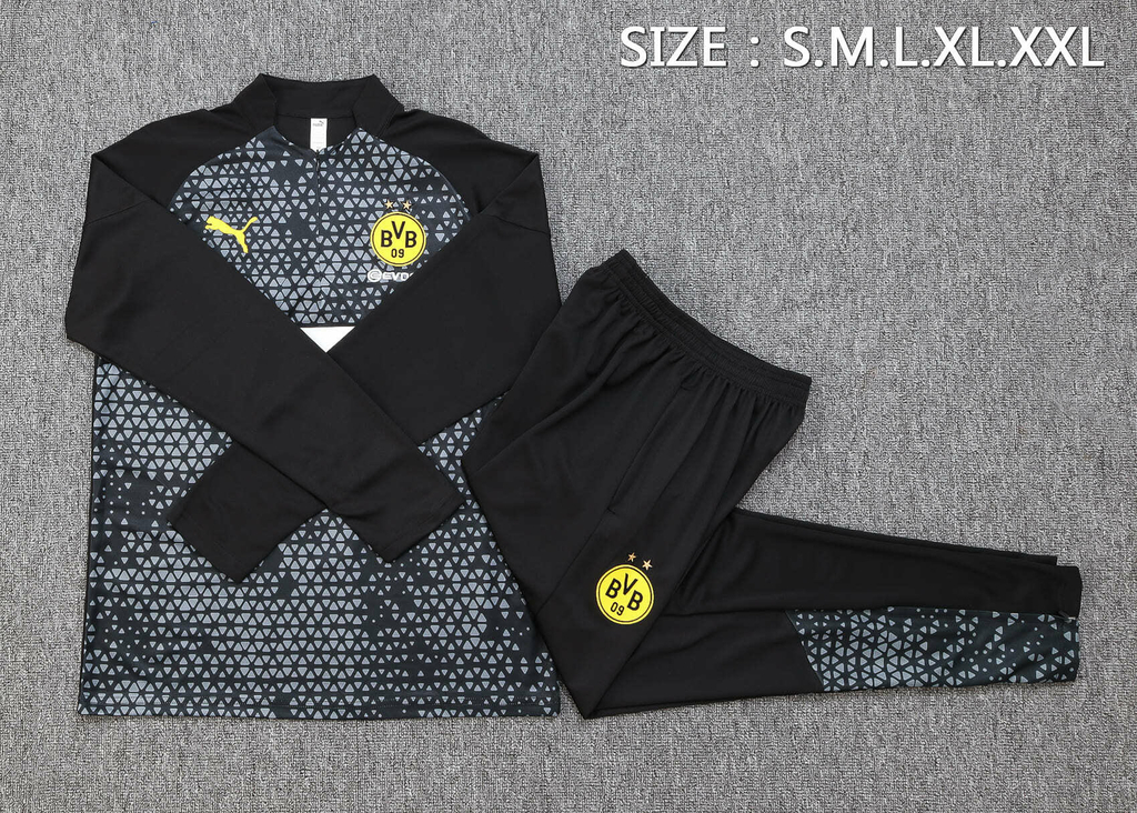 Conjunto Agasalho Treino Borussia Dortmund 2023 24 Puma Masculino