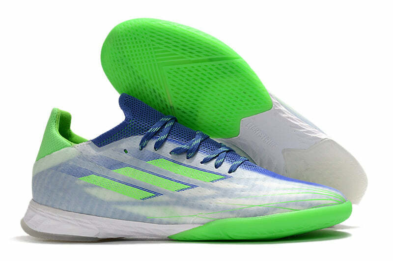 Chuteira de futsal ADIDAS X Speedflow.1 Verde com Azul