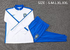 conjunto-agasalho-de-treino-do-brasil-nike-2024-2025-24-25-branco-e-azul-zagallo-zíper-pré-jogo-aquecimento-treino-treinamento-zíper-completo-jaqueta-casaco-corta-vento-inverno-frio-chuva-calça-calção-fresco-academia-treinar-comprar-