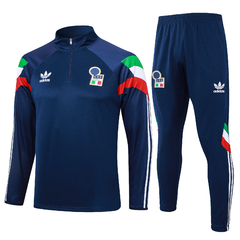 conjunto-agasalho-de-treino-da-itália-adidas-2024-2025-24-25-azul-marinho-verde-vermelho-branco-zíper-pré-jogo-aquecimento-treino-treinamento-zíper-completo-jaqueta-casaco-corta-vento-inverno-frio-chuva-calça-calção-fresco-academia-treinar-comprar-