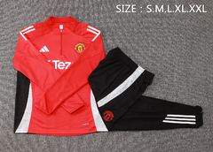 conjunto-agasalho-de-treino-do-manchester-united-adidas-2024-2025-24-25-preto-vermelho-zíper-pré-jogo-aquecimento-treino-treinamento-zíper-completo-jaqueta-casaco-corta-vento-inverno-frio-chuva-calça-calção-fresco-academia-treinar-comprar-online