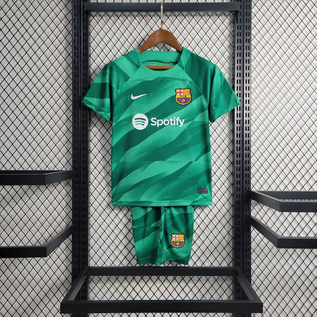 Uniforme Infantil Barcelona Goleiro 2023/24 Nike