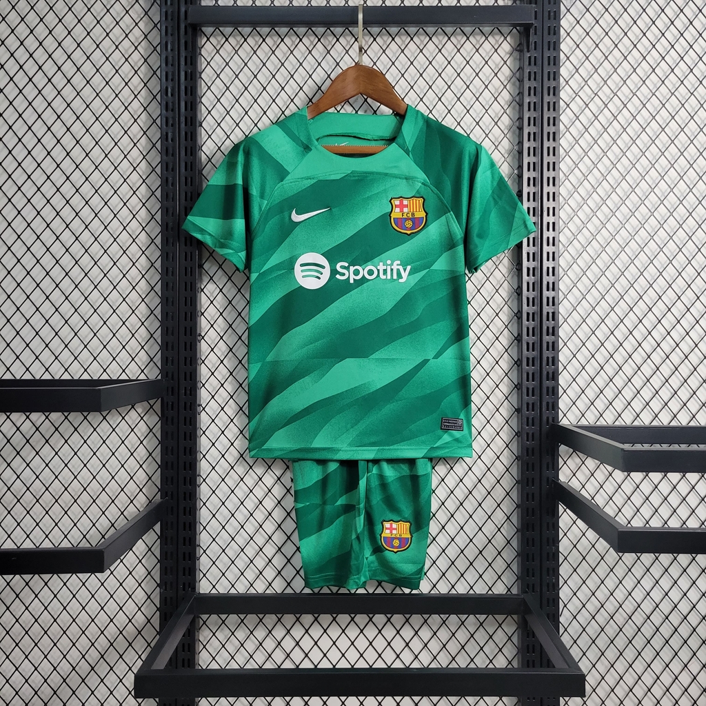 Uniforme Infantil Barcelona Goleiro 2023 24 Nike