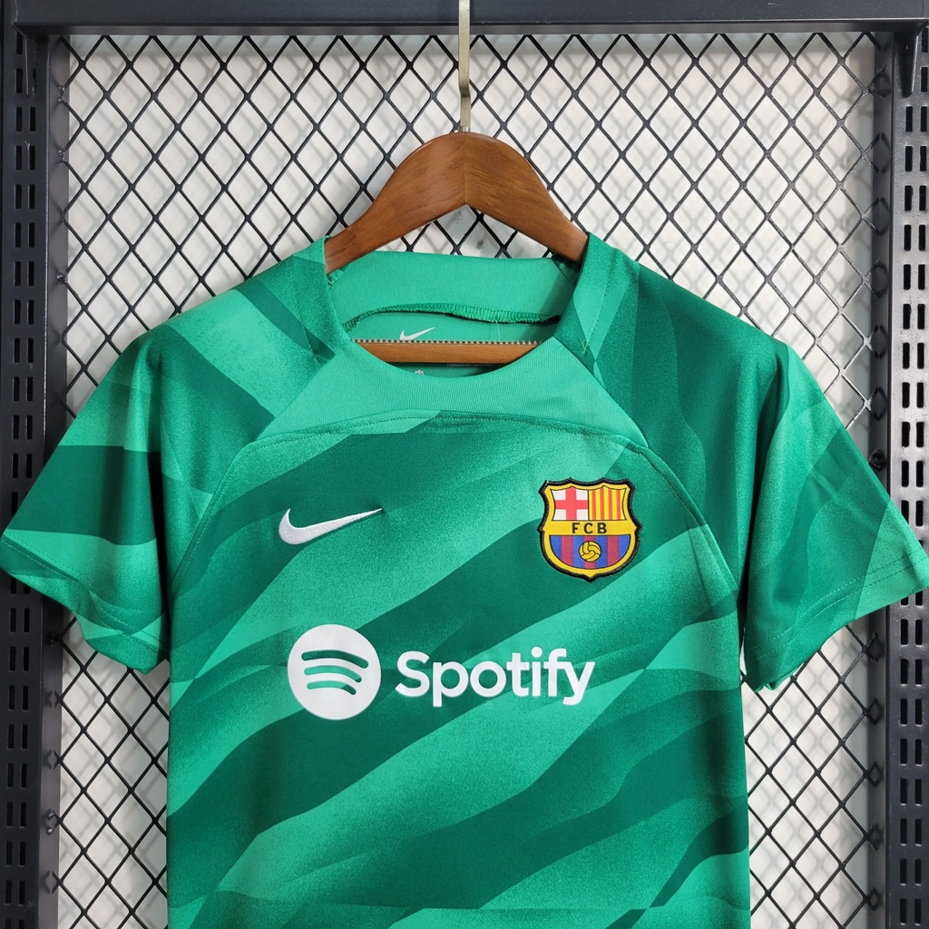 Uniforme Infantil Barcelona Goleiro 2023 24 Nike