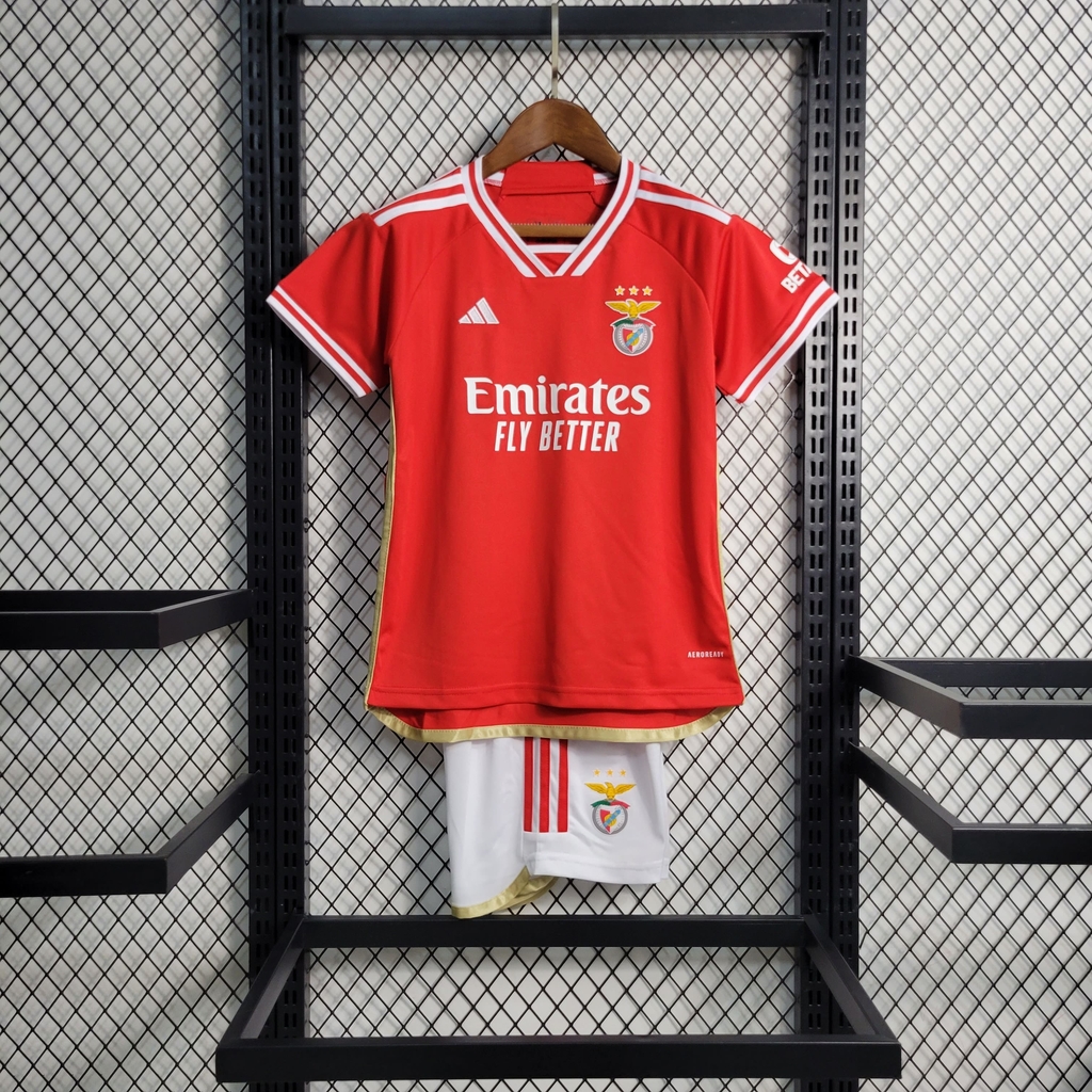 Uniforme Infantil Benfica Home 1 2023 24 Adidas