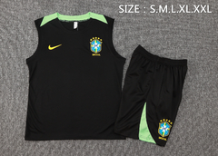 conjunto-de-treino-do-brasil-nike-2024-2025-24-25-pré-jogo-treino-aquecimento-preto-verde-camisa-camiseta-regata-quente-short-bermuda-calção-fresco-academia-treino-treinar-treinamento-malhar-novo-nova-lançamento-temporada-profissional-original-oficial-