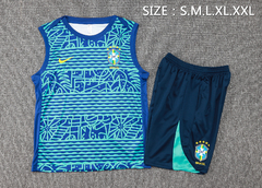 conjunto-de-treino-do-brasil-nike-2024-2025-24-25-pré-jogo-aquecimento-azul-verde-escuro-camisa-camiseta-regata-short-bermuda-shorts-calção-fresco-academia-treino-treinar-treinamento-malhar-novo-nova-lançamento-temporada-profissional-comprar-online-na-int