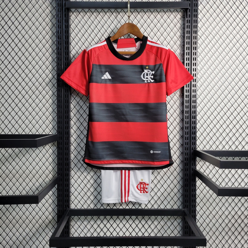 Uniforme Infantil Flamengo Home (1) 2023/24 Adidas