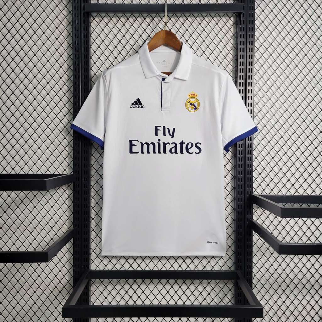 Camisa Real Madrid Home (1) 2016/17 Adidas Retrô Masculina