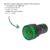 Voltimetro Digital 22MM Verde 50A 265VCA V20-2G -METALTEX - Eletrica WF