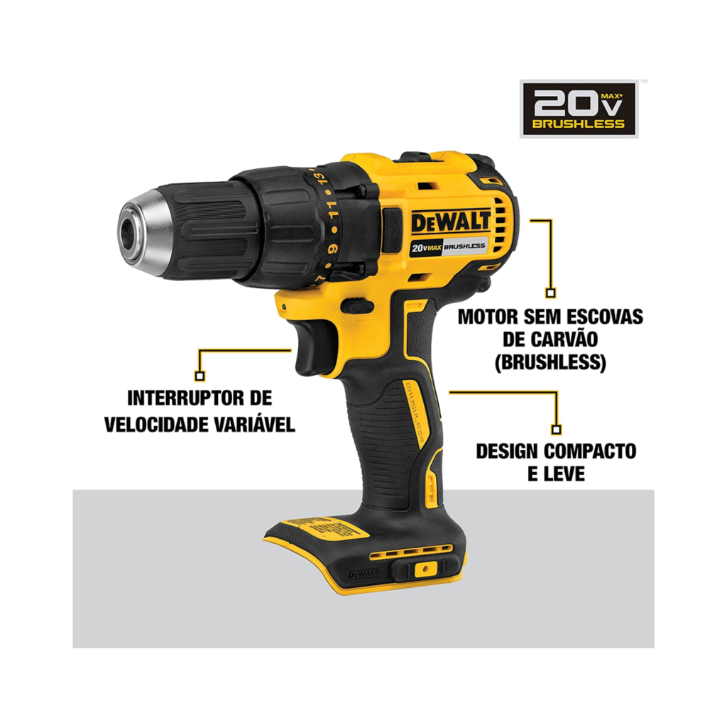 PARAF FURADEIRA 1 2 S CAIXA DCD776LC1 BR 20V BIV DEWALT