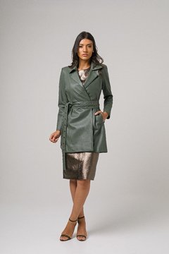 Trench Coat em Couro Nathalie - comprar online